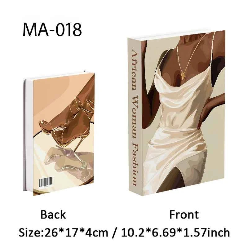 Luxury Openable Fake Books Box Decoration Fashion Black Women Magazine Coffee Table Book Villa Hotel Home Decor Shooting Props
