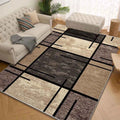 VIKAMA Premium Light Luxury Geometric Rug Living Room, Bedroom & Office Rug Easy-Care Lightweight Rug Home Decor