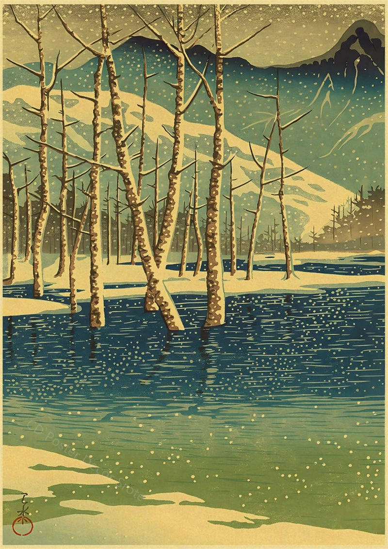 Japanese Vintage Landscapes Posters Traditional Scenery Retro Prints Art Wall Paintings Room Home Bar Restaurant Decor Picture