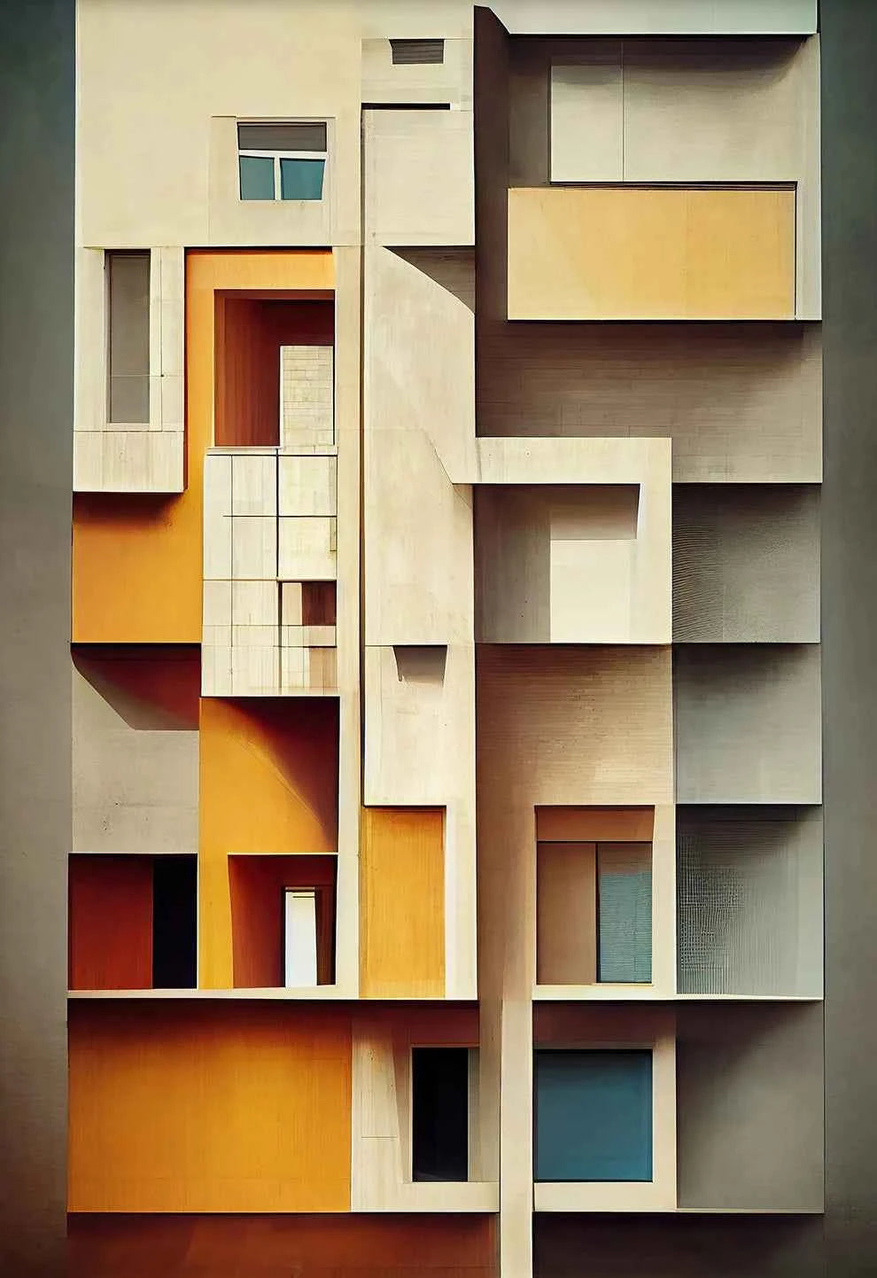 Fallingwater House Poster - Minimalist Bauhaus Classic Architecture Canvas Painting Wall Art for Living Home Decor