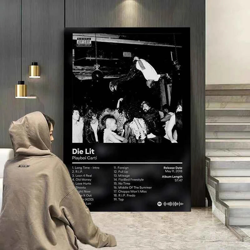 Pop Rap Music Album Cover Artist Playboi Carti Poster Aesthetic Rapper Hip Hop Rock Playboi Carti Canvas Wall Art Room Decor