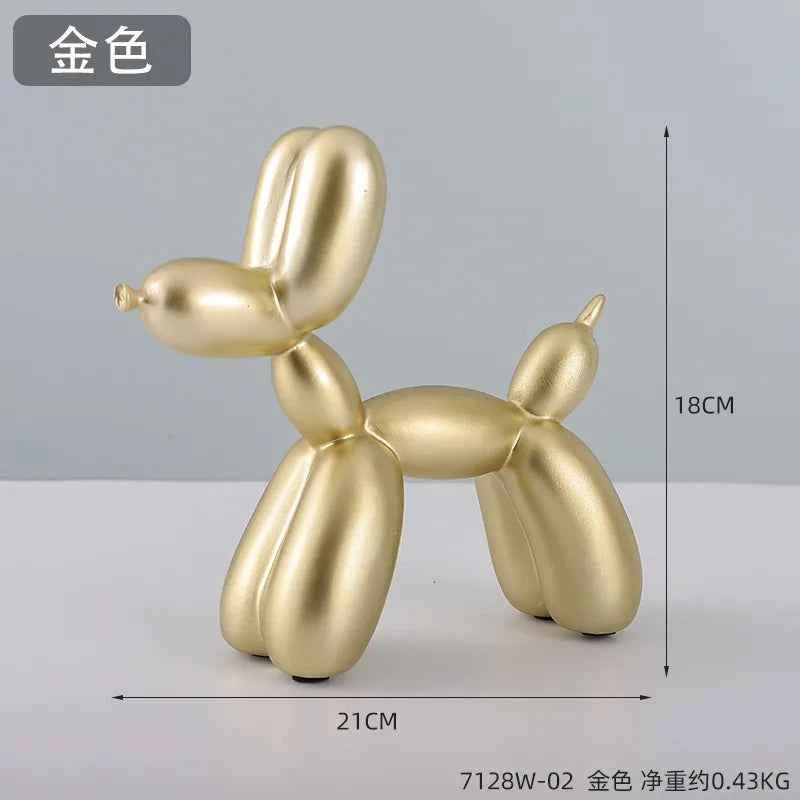 Modern Minimalist Balloon Dog Sculpture Living Room TV Cabinet Decor Resin Art