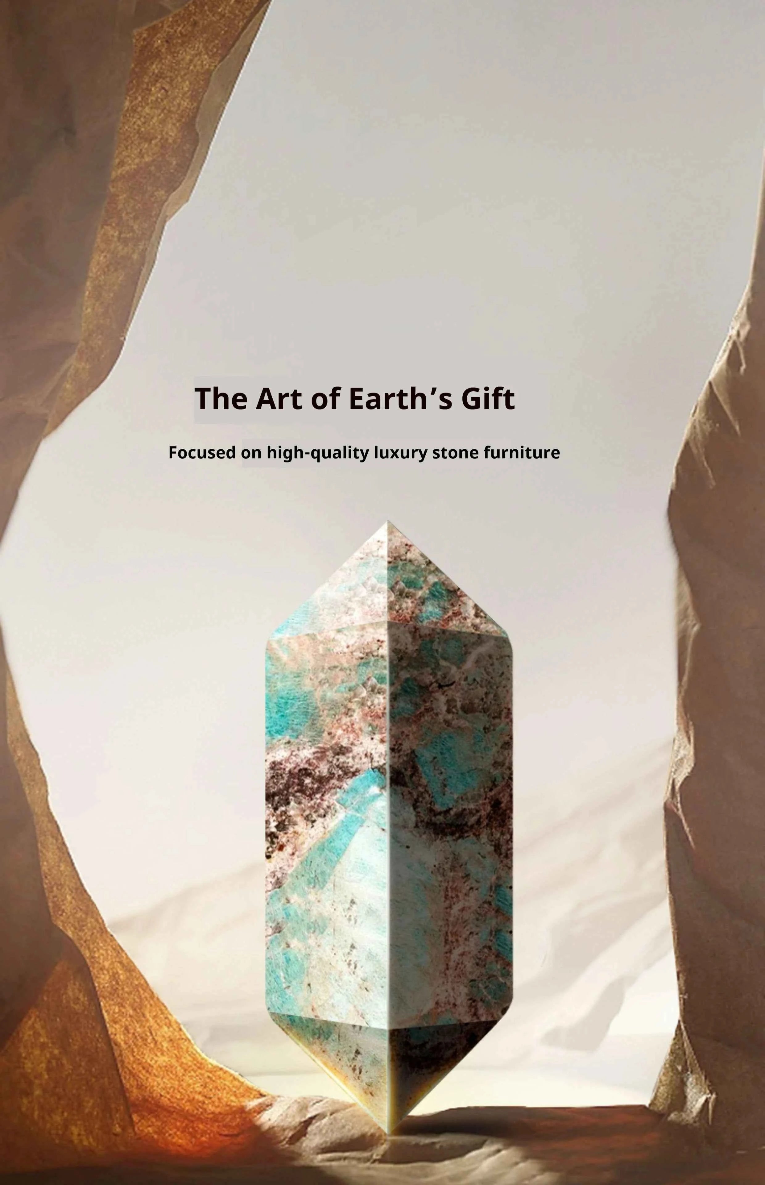 Luxury Marble Coffee Table - Italian Designer Natural Stone Tea Table in Artistic Freeform Shape for Modern Living Room