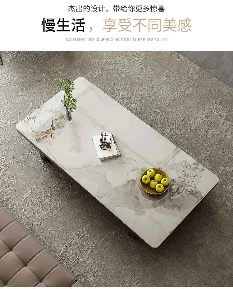 Modern Minimalist Coffee Table - Unique Italian Simple Side Table for Bedroom and Home Furniture