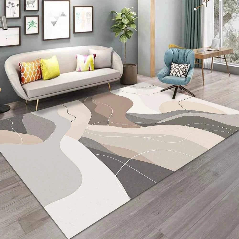 Modern Abstract Geometric Pattern  Area Rug Kids Carpets for Girls Home Living Room Child Rug Bedroom Sofa Doormat Floor Mats