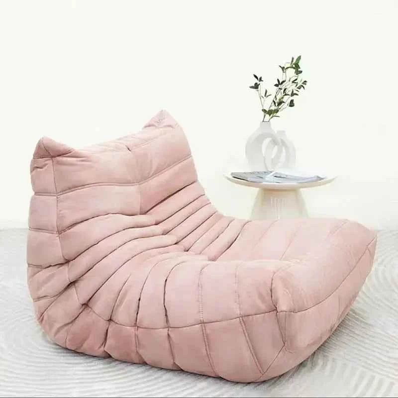 Caterpillar Velvet Sofa - Comfortable Lounge Chair for Small House Living Room, Bedroom, Store, and Balcony