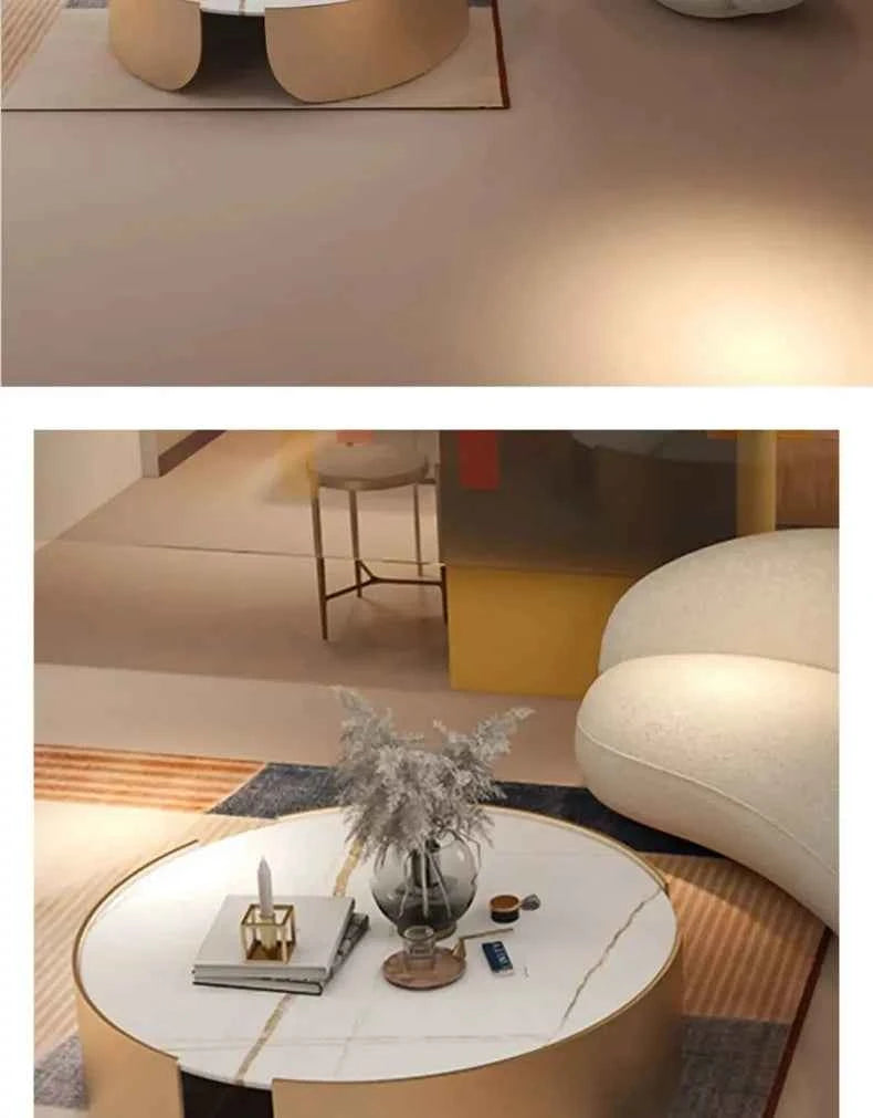 Round Luxury Coffee Tables Metal Low Patio Outdoor Hall Hotel Coffee Tables Center Entryway Muebles De La Sala Home Furniture